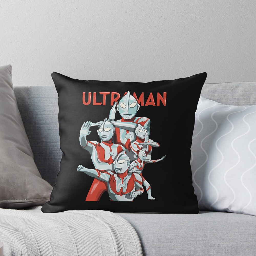 Ultraman Many Versions Throw Pillow