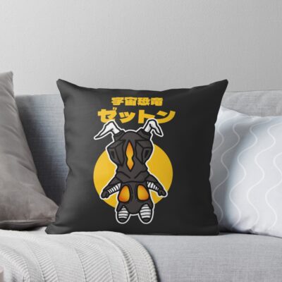 Space Dinosaur Zetton Chibi Style Kawaii Throw Pillow