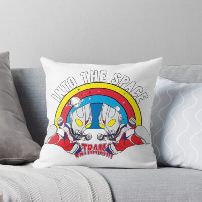 Ultraman Cartoon Into The Space Japan Essential Throw Pillow